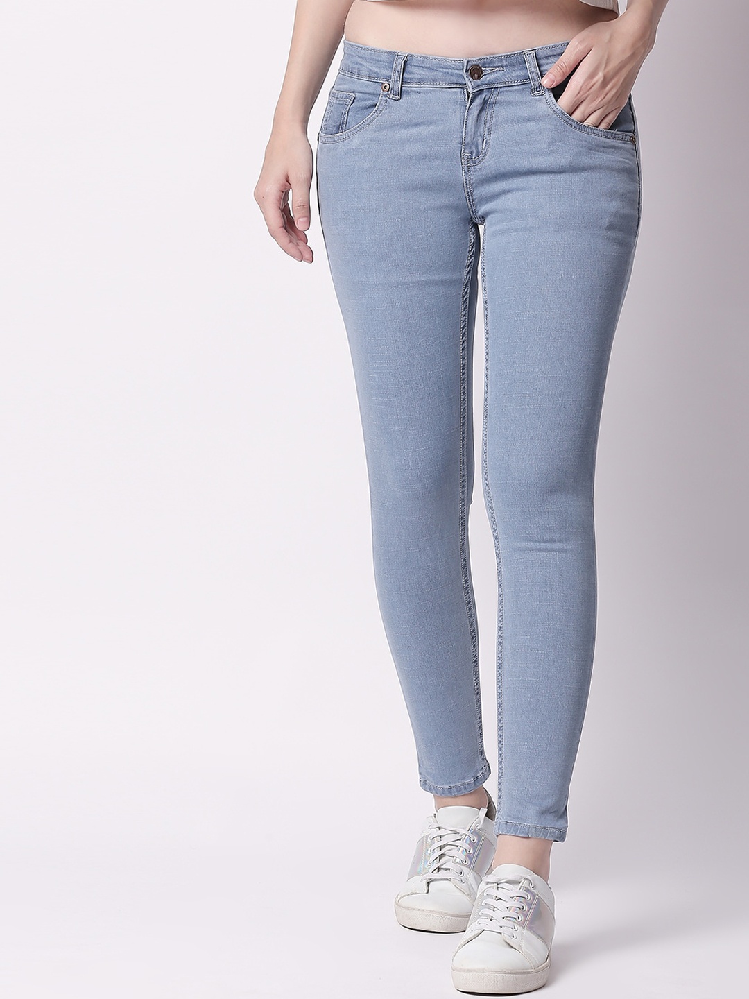

High Star Women Blue Slim Fit Mid-Rise Clean Look Stretchable Jeans