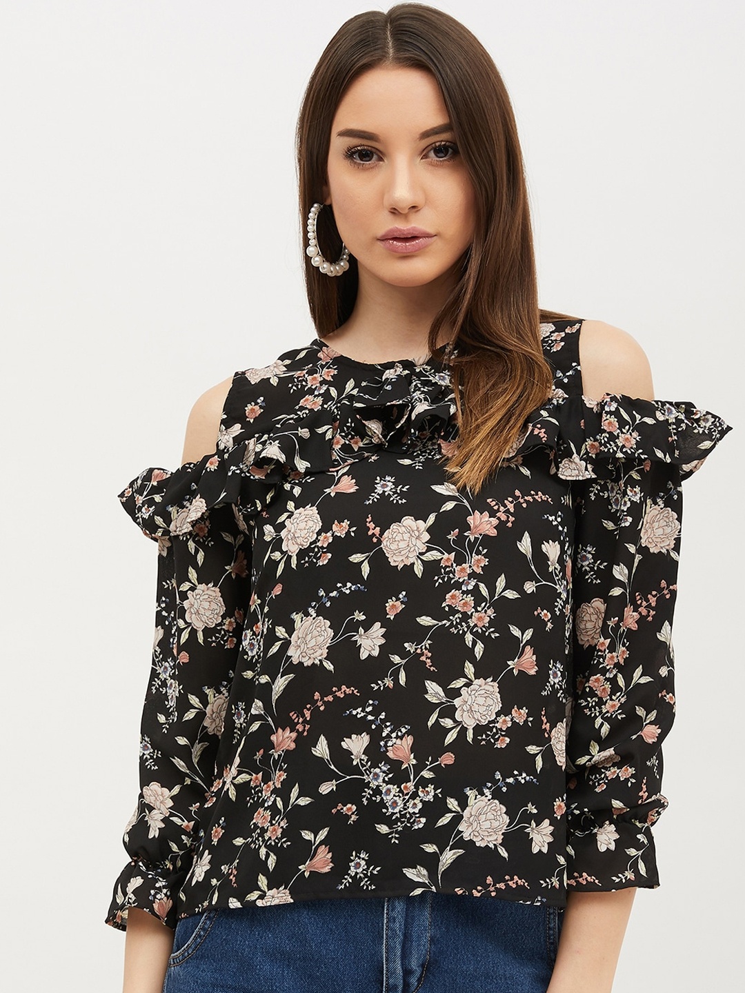 

Harpa Women Black Printed Top