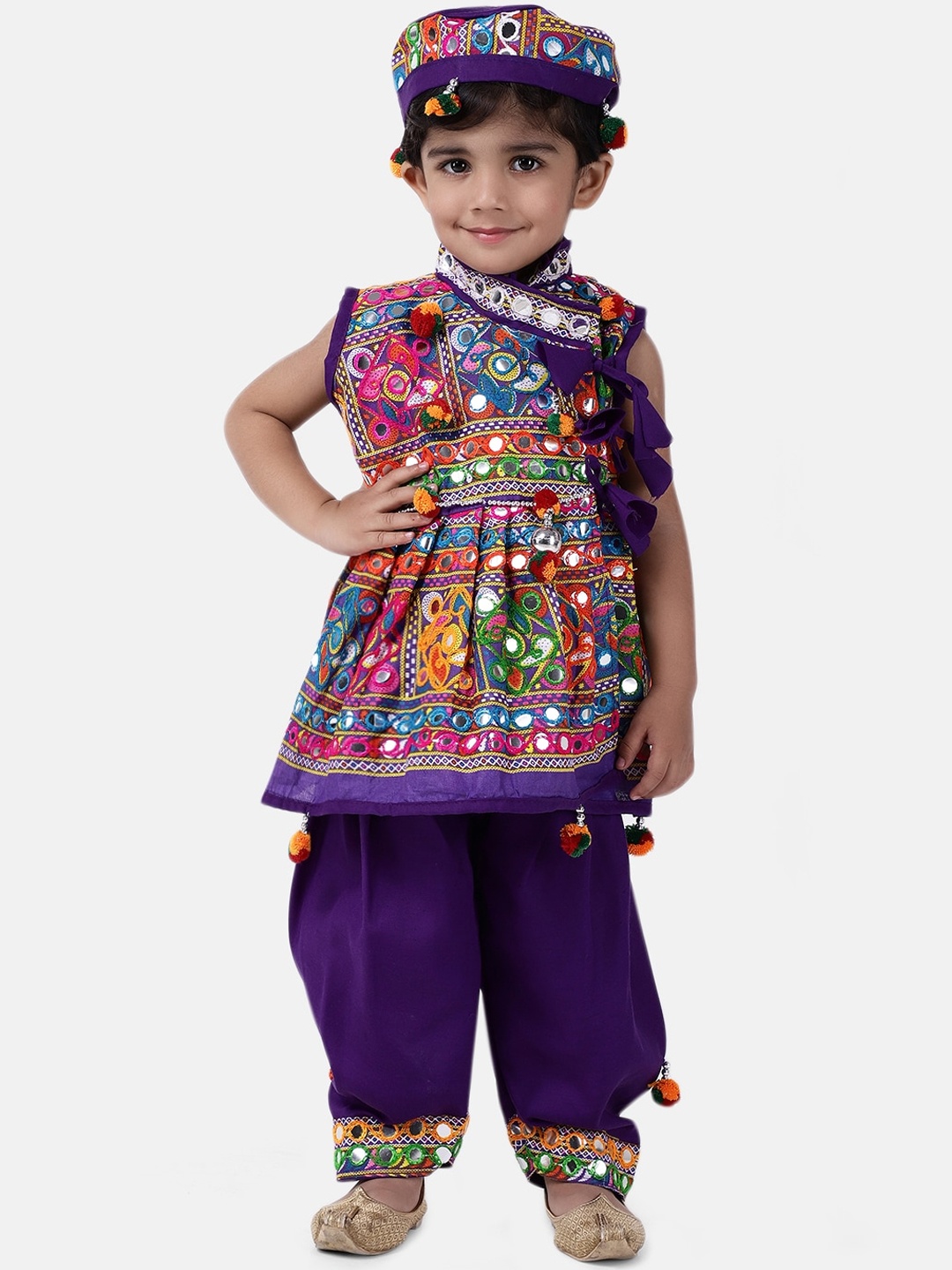

BownBee Boys Multicoloured Embroidered Kediyu, Multi
