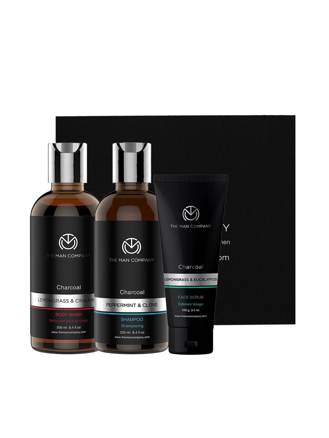 THE MAN COMPANY Charcoal Cleansing Kit, Black
