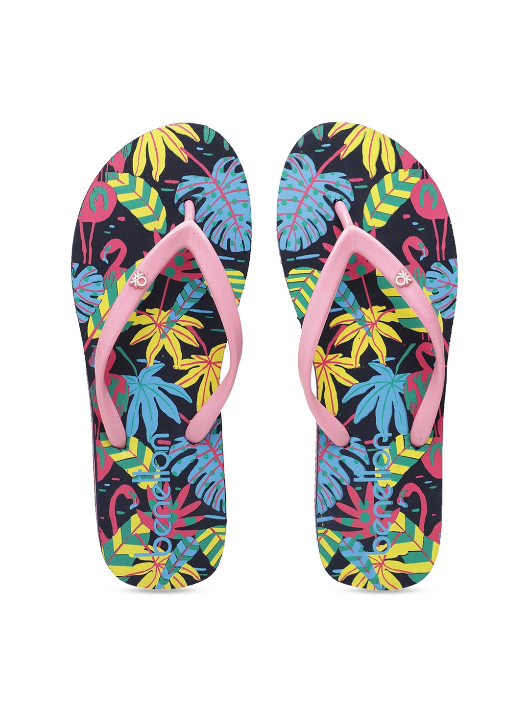 

United Colors of Benetton Women Multicoloured Printed Thong Flip-Flops, Multi