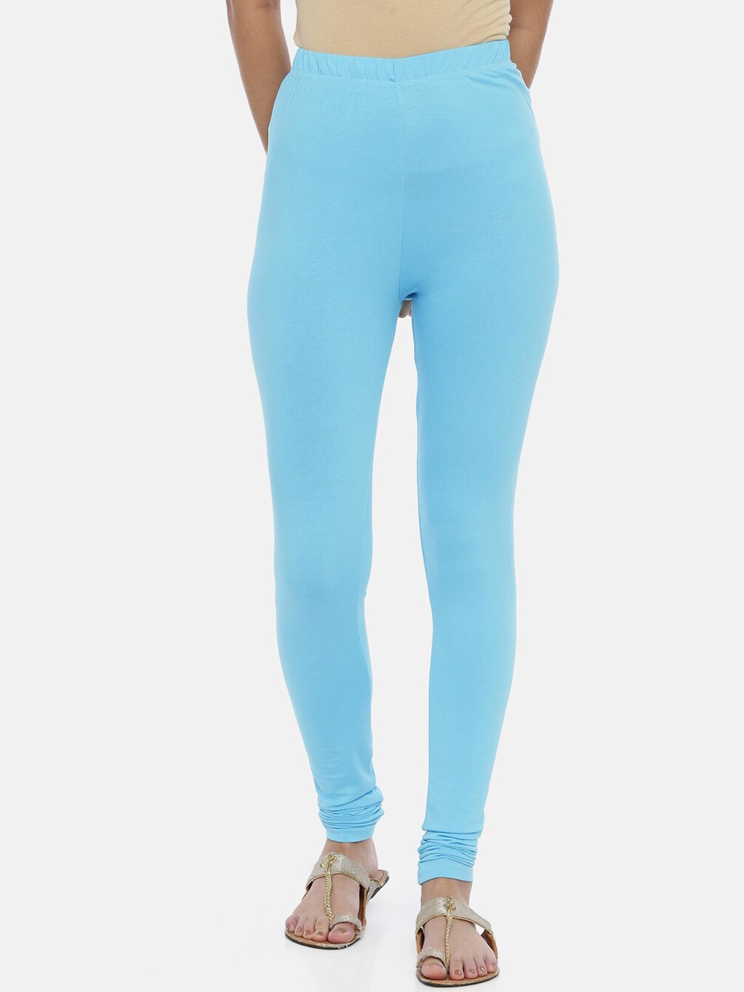 

Souchii Women Blue Solid Churidar-Length Leggings