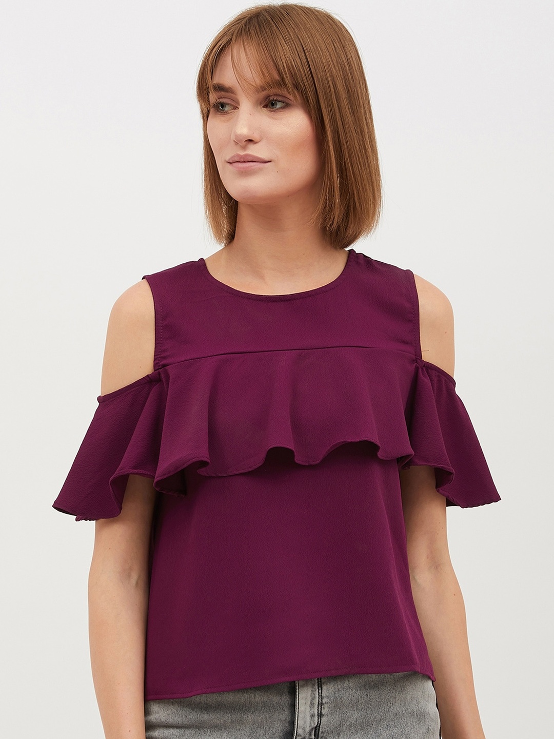 

Harpa Women Purple Solid Top