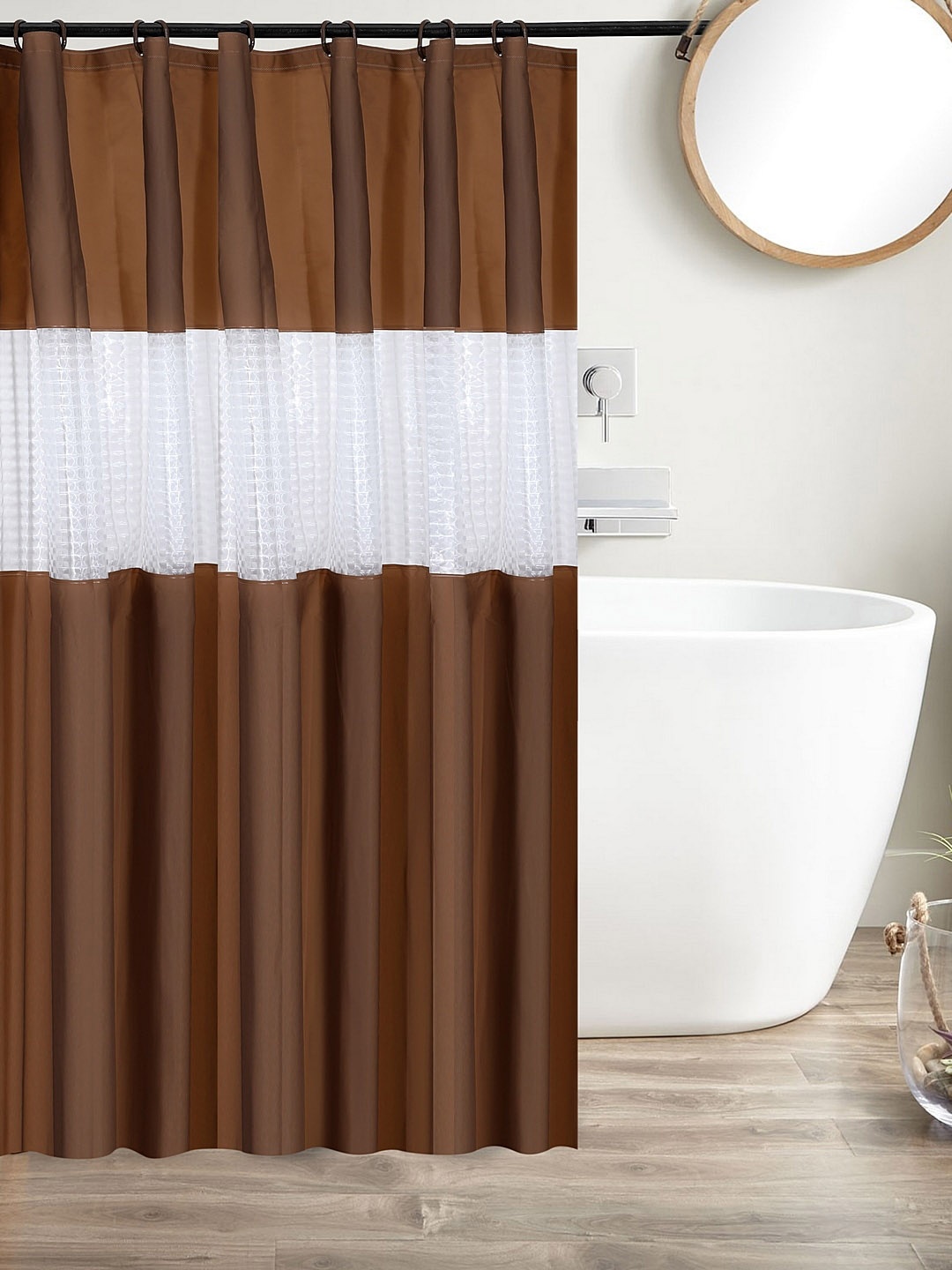 

Cortina Unisex Brown Solid Shower Curtain