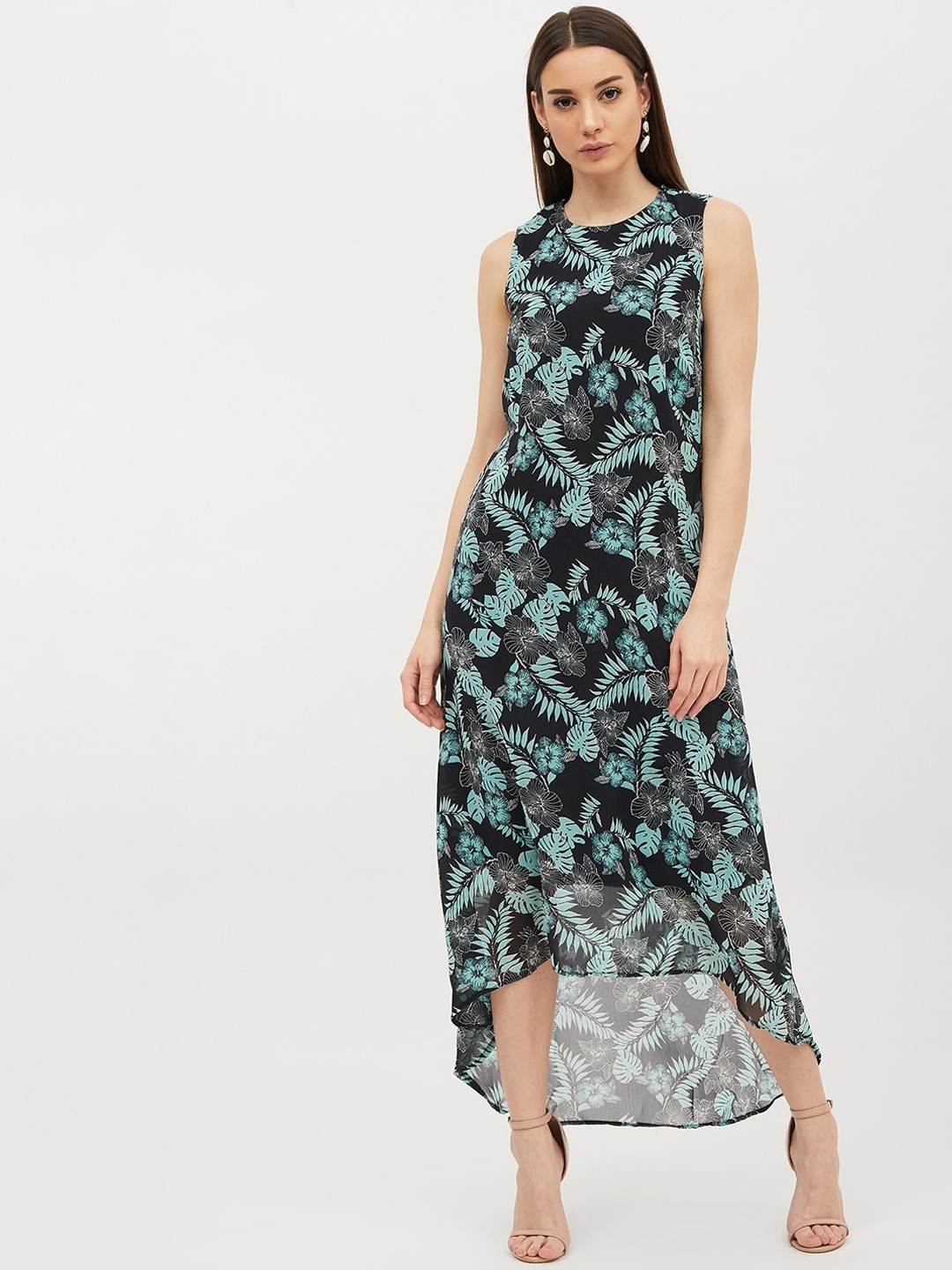

Harpa Women Black Printed Maxi Dress