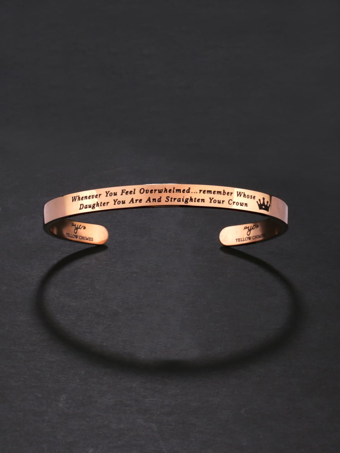 

Yellow Chimes Rose Gold-Plated Stainless Steel Kada Bracelet