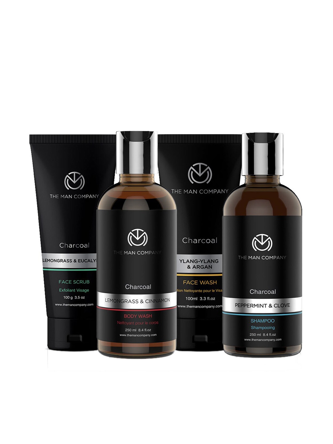 

THE MAN COMPANY Anti-Pollution Charcoal Kit, Black
