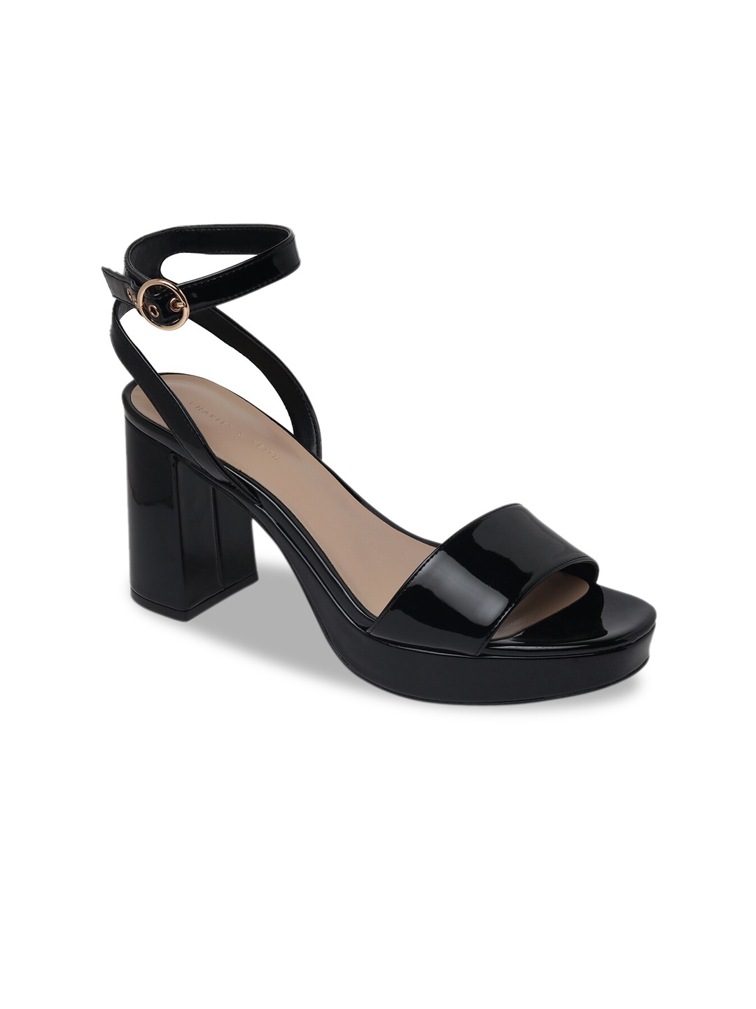 

CHARLES & KEITH Women Black Solid Heels