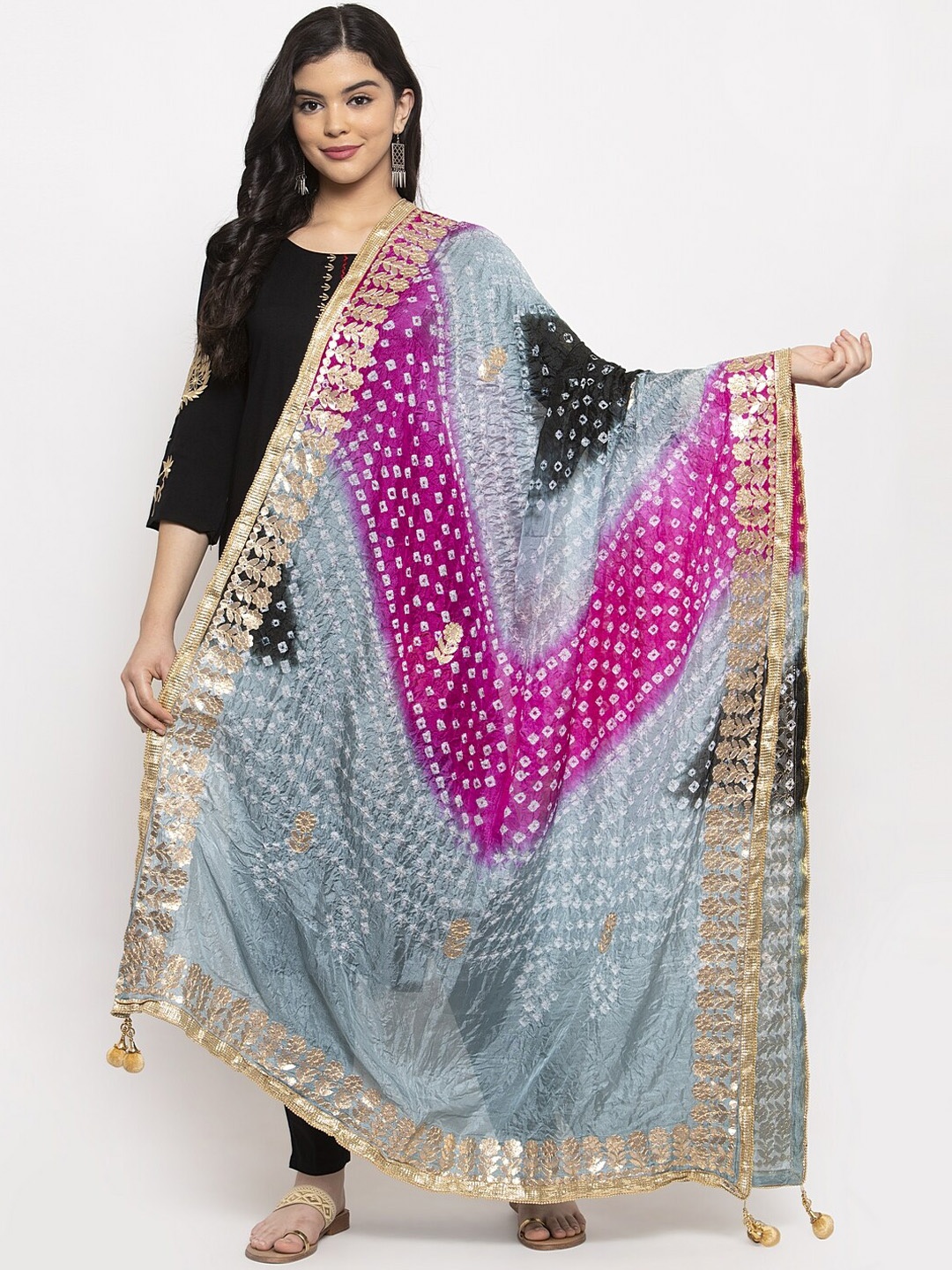 

Clora Creation Multicoloured Dyed Dupatta, Multi
