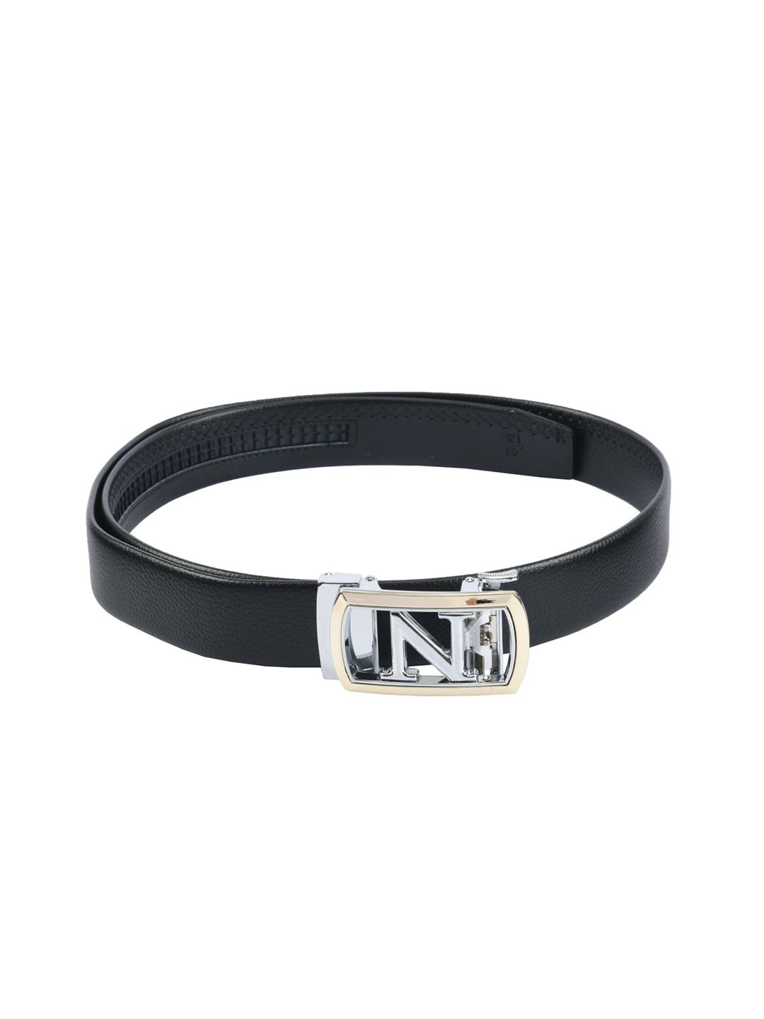 

WINSOME DEAL Men Black Solid Auto Lock Belt