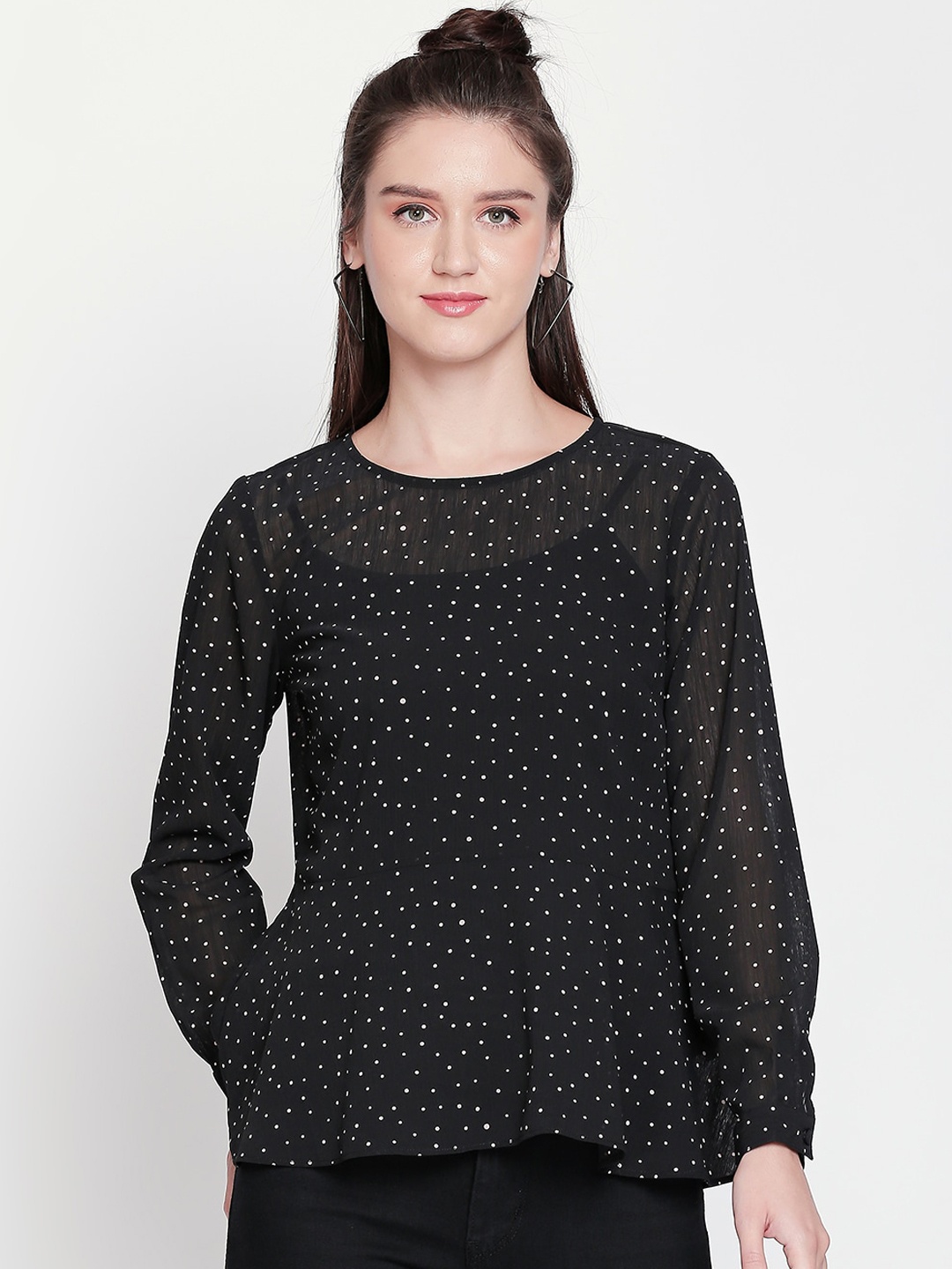 

Annabelle by Pantaloons Women Black Printed Top