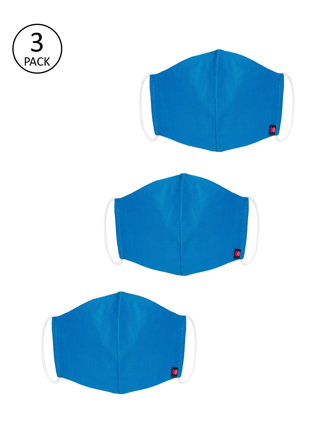 

Clovia Unisex Pack Of 3 Reusable 3-Ply Duckbill Fit Face Mask, Blue