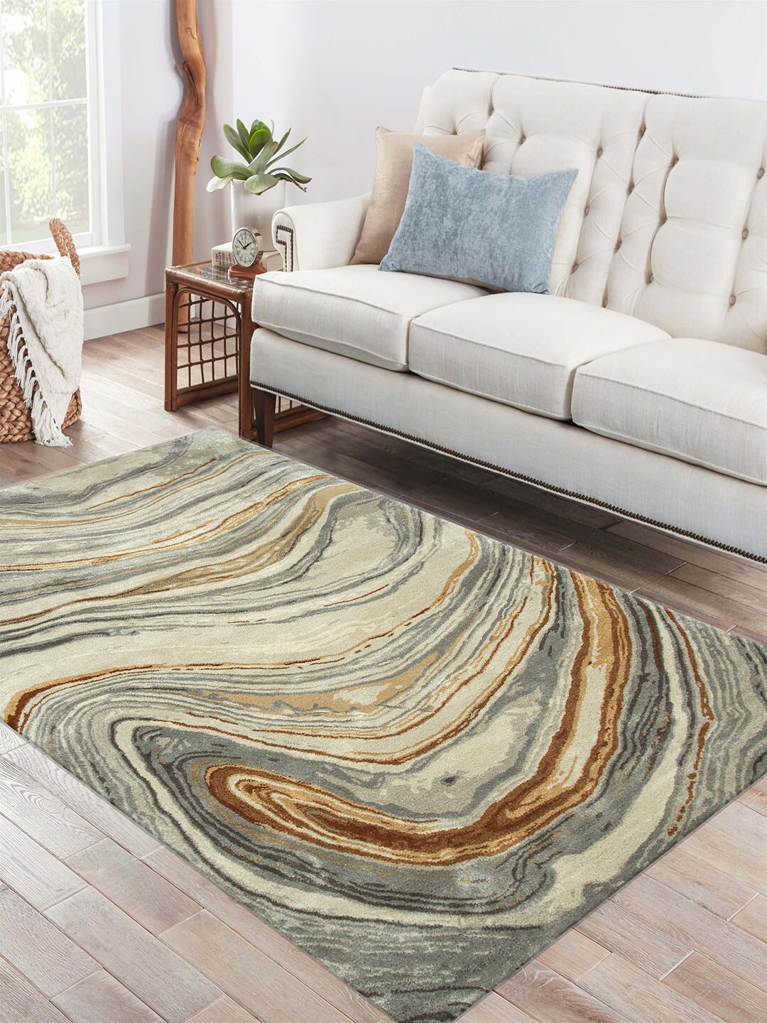 

Jaipur Rugs Grey & Brown Abstract Hand-Tufted Carpet