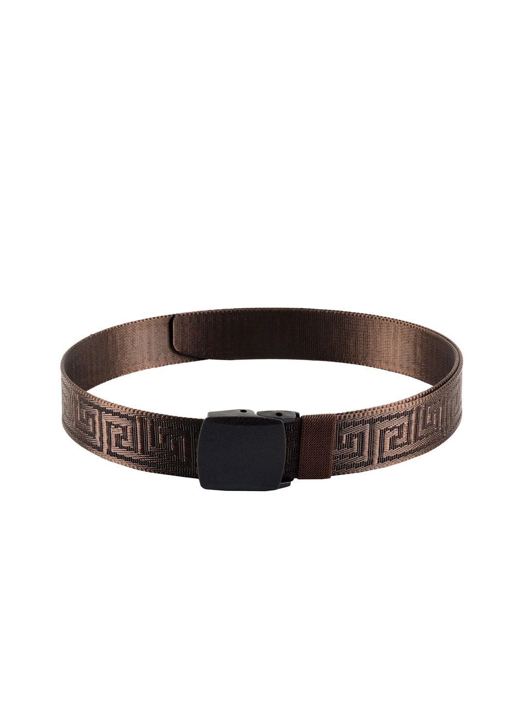 

WINSOME DEAL Men Brown Canvas Braided Belt