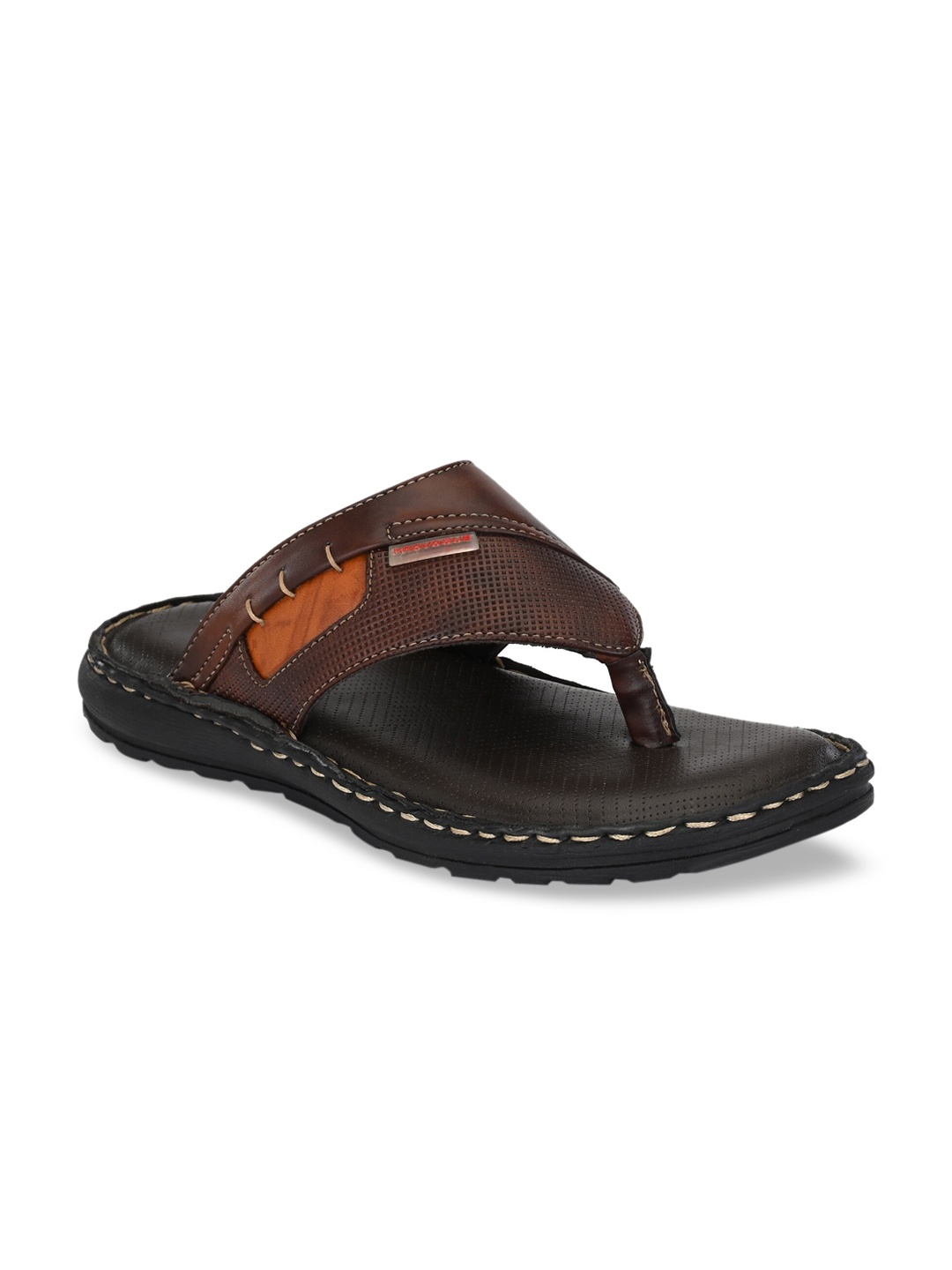 

Provogue Men Brown Self Design Slip-On
