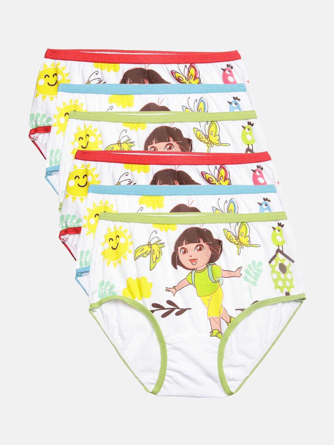 

Red Rose Girls Pack of 6 Assorted Dora Printed Basic Briefs BABY-13-20