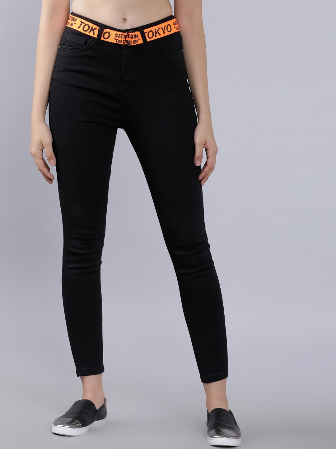 

Tokyo Talkies Women Black Slim Fit High-Rise Clean Look Jeans