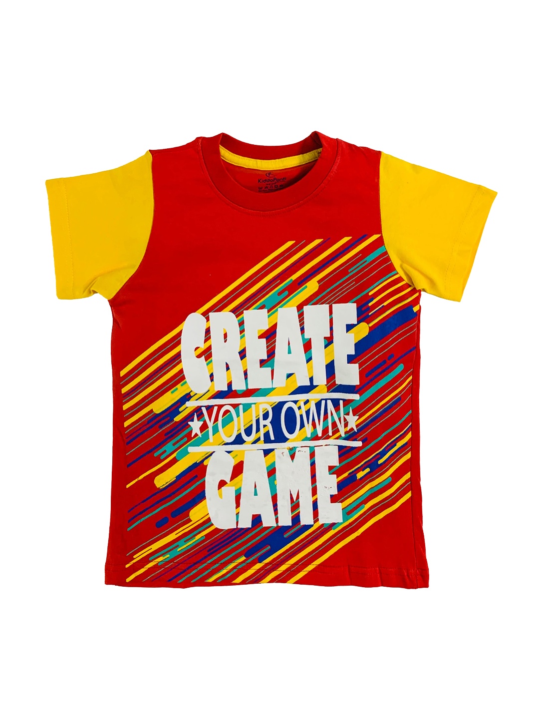 

KiddoPanti Boys Red Printed Round Neck T-shirt
