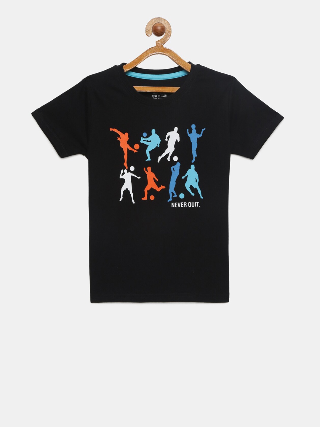 

mackly Boys Black & Blue Printed Lounge T-shirt