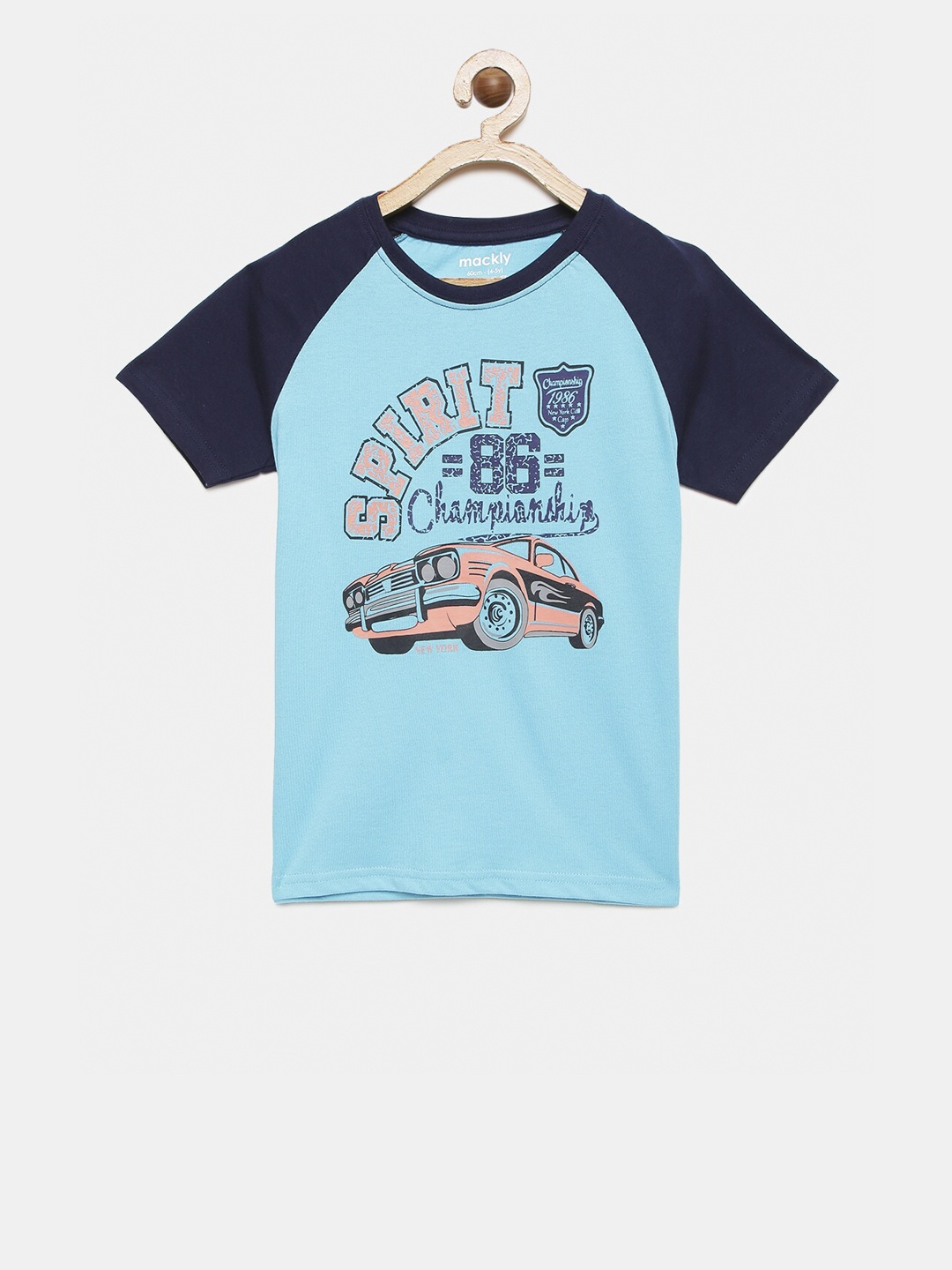 mackly Boys Blue Printed Lounge T-shirt