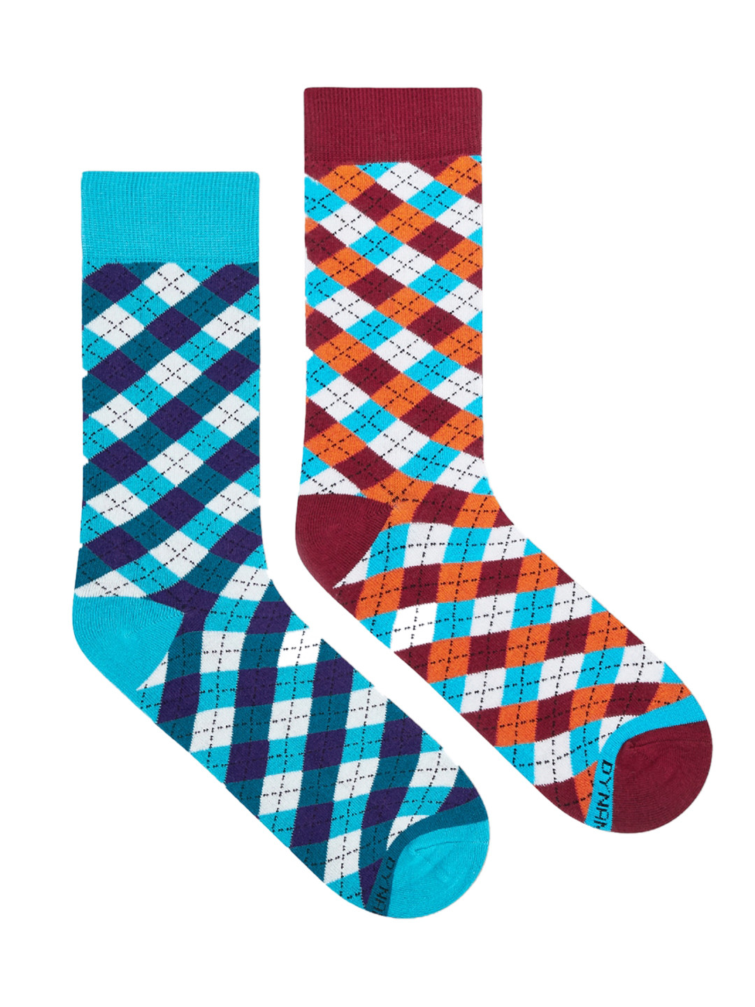 

Dynamocks Unisex Pack of 2 Patterned Calf-Length Socks, Multi