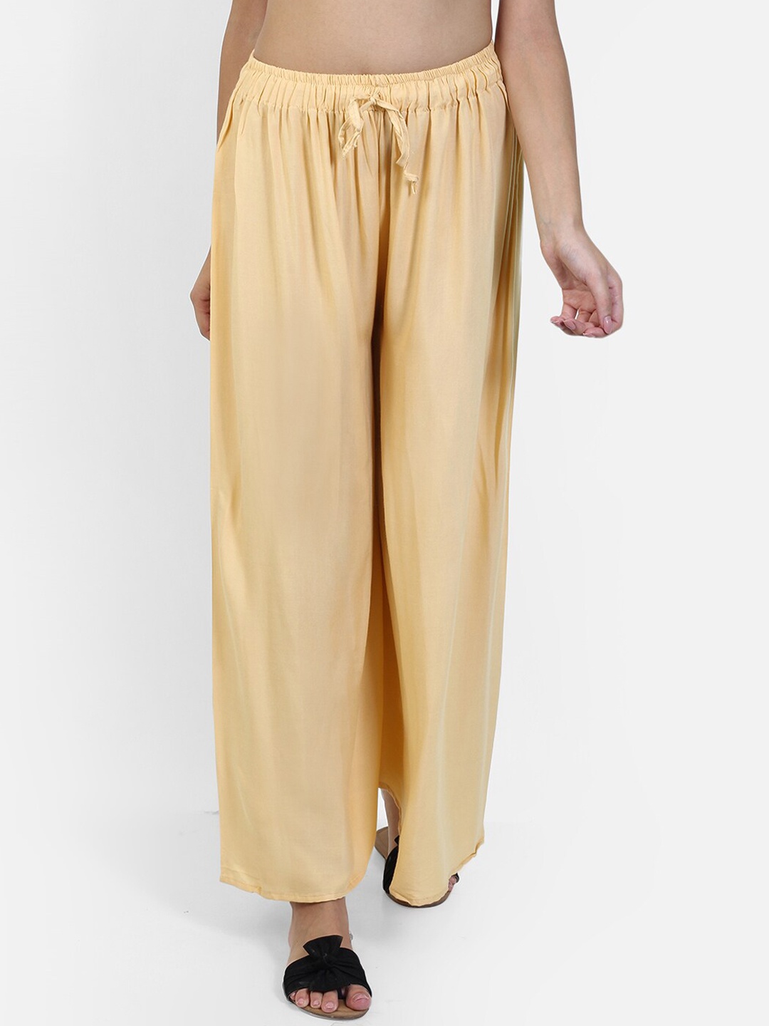 

Aditi Wasan Women Beige Solid Wide Leg Palazzos