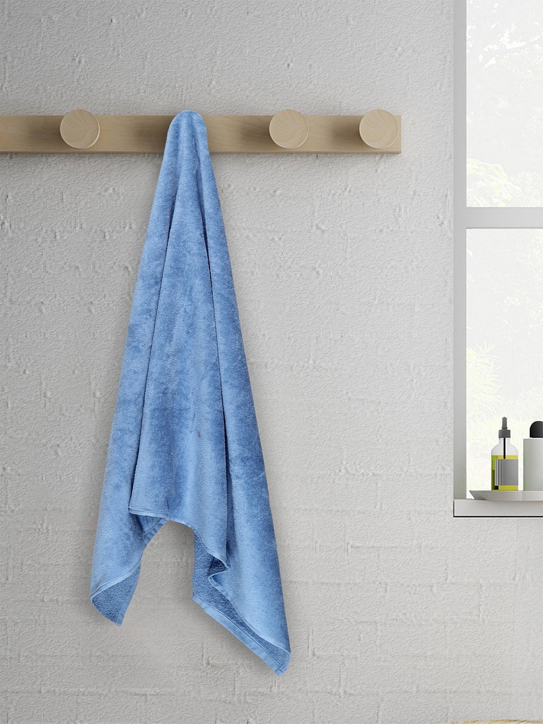 

SPACES Unisex Blue Solid 450 GSM Supreme Standard Bath Towel