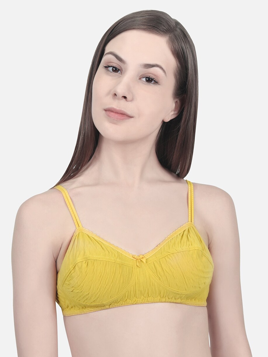 

Innocence Mustard Yellow Solid Non-Wired Non Padded Minimizer Bra BBAPLIN90179_28B