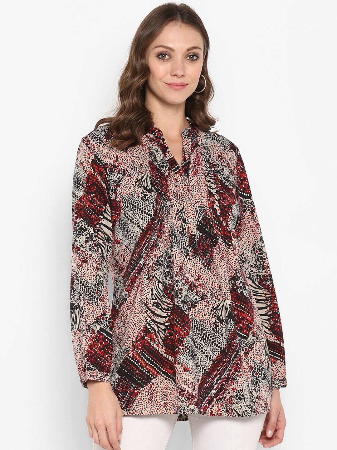 

Aditi Wasan Women Maroon Printed Top