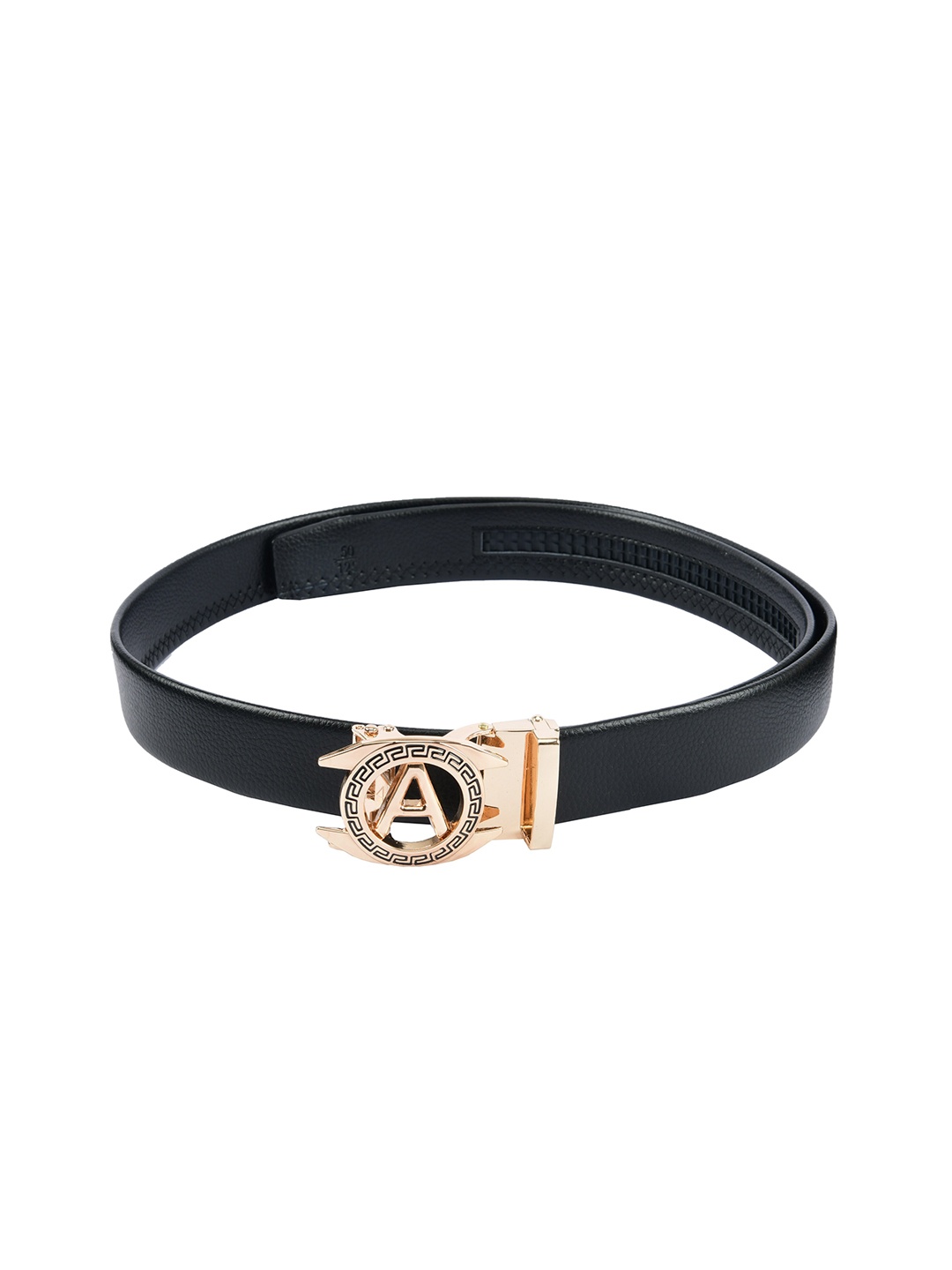 

WINSOME DEAL Men Black & Gold-Toned Solid Belt