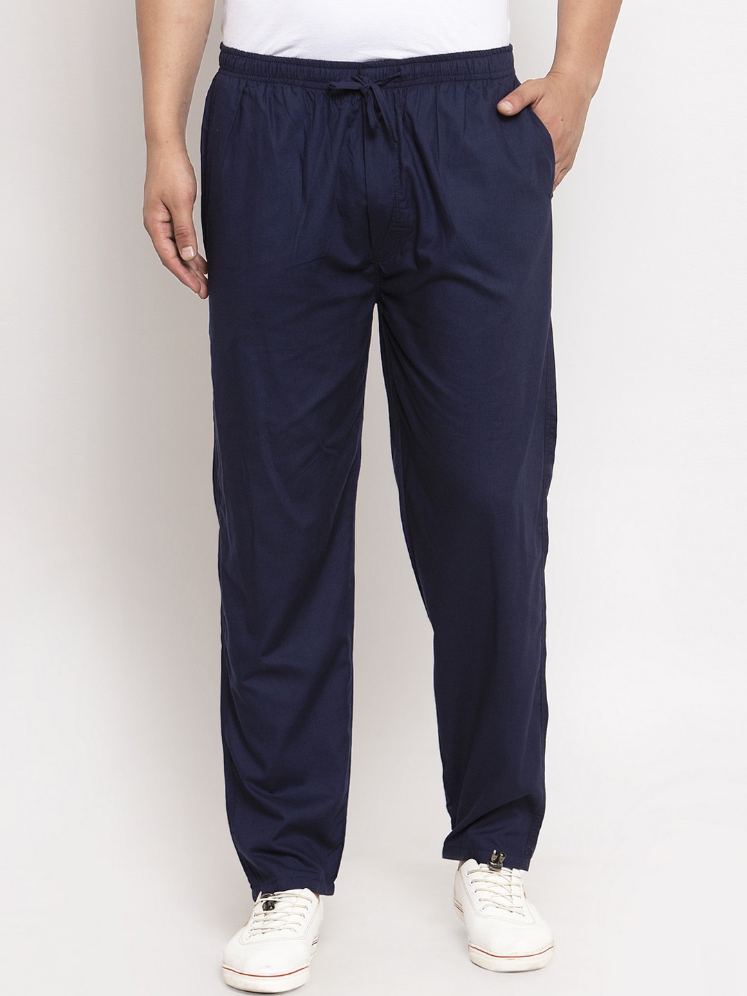 

JAINISH Men Navy Blue Solid Track Pants