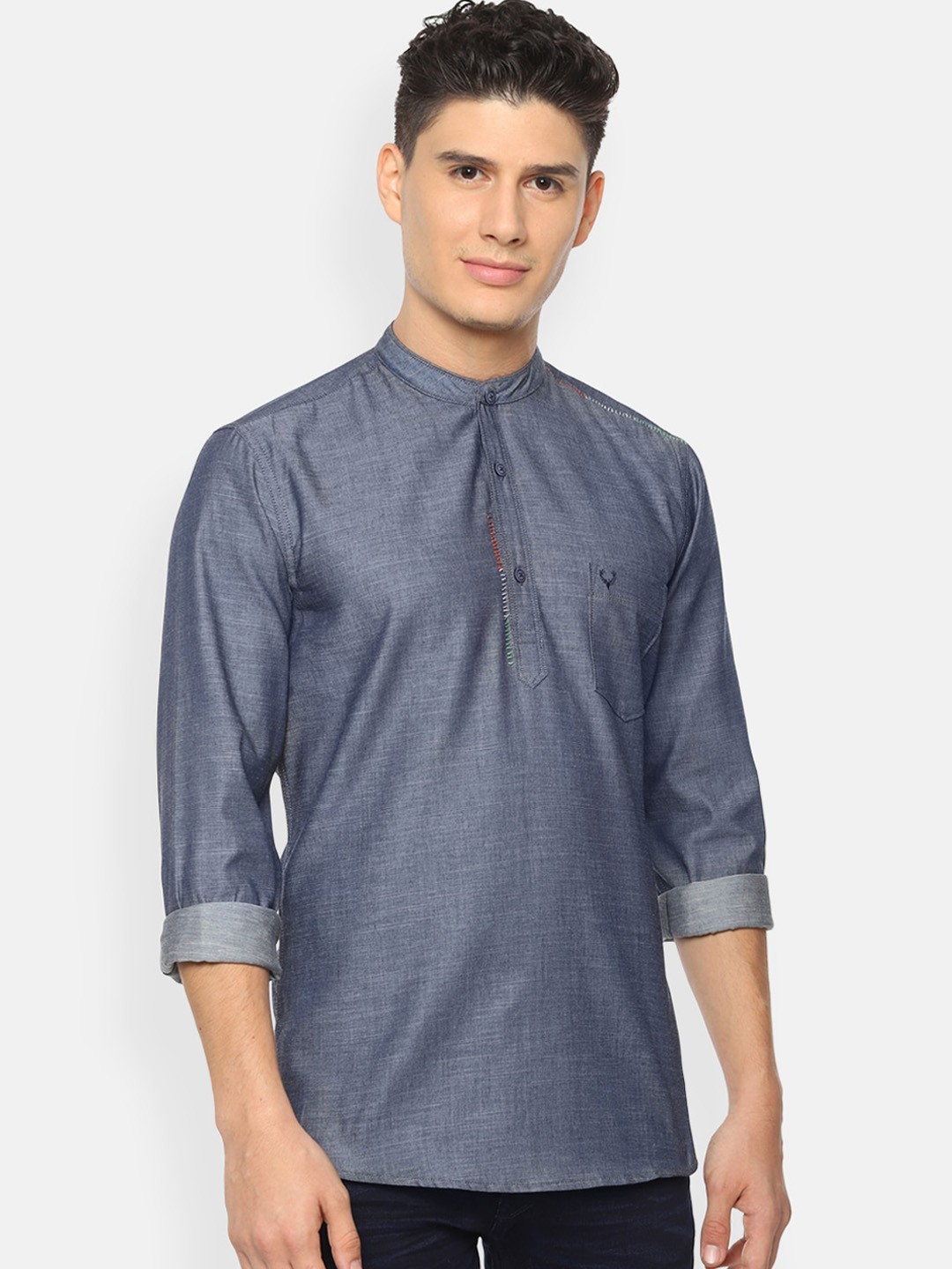 Allen Solly Sport Men Blue Regular Fit Solid Casual Shirt