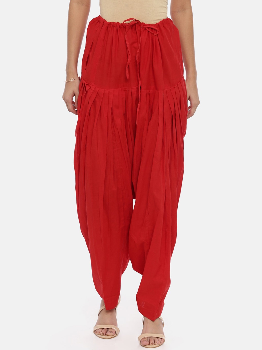 

Souchii Women Red Solid Patiala
