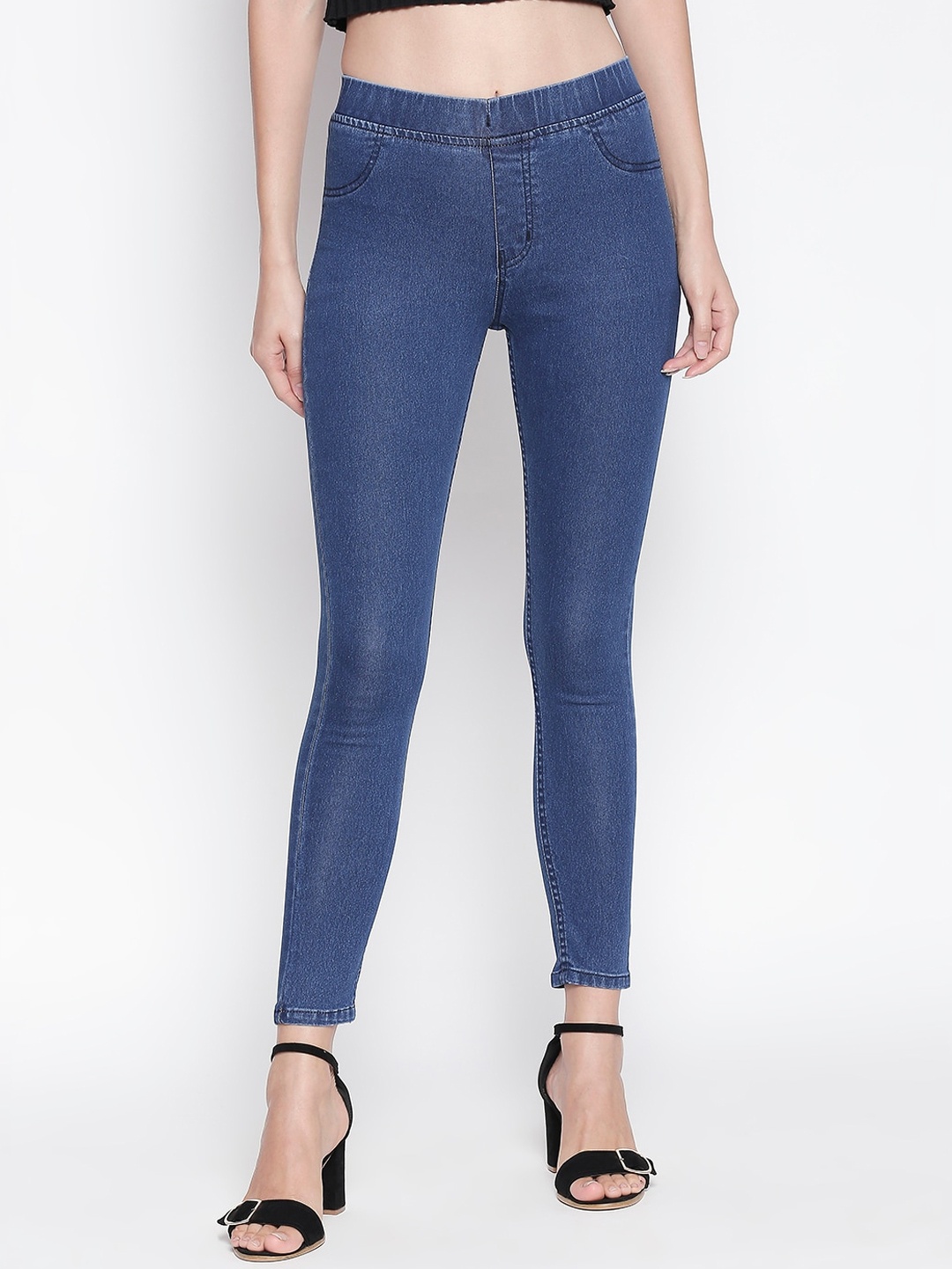 

High Star Women Blue Solid Stretchable Jeggings