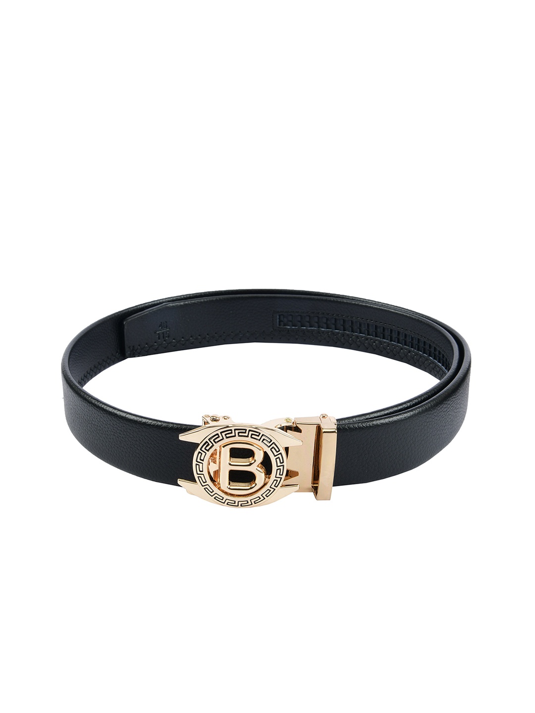 

WINSOME DEAL Men Black & Gold-Toned Solid Belt