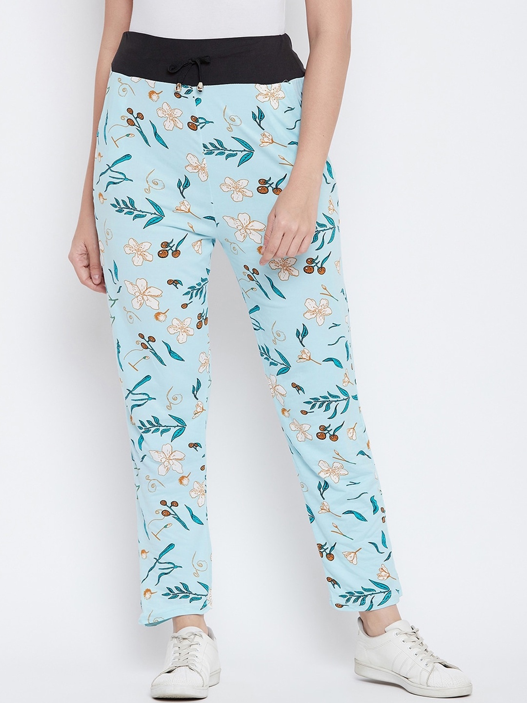 

Camey Women Blue & Yellow Floral Printed Trousers