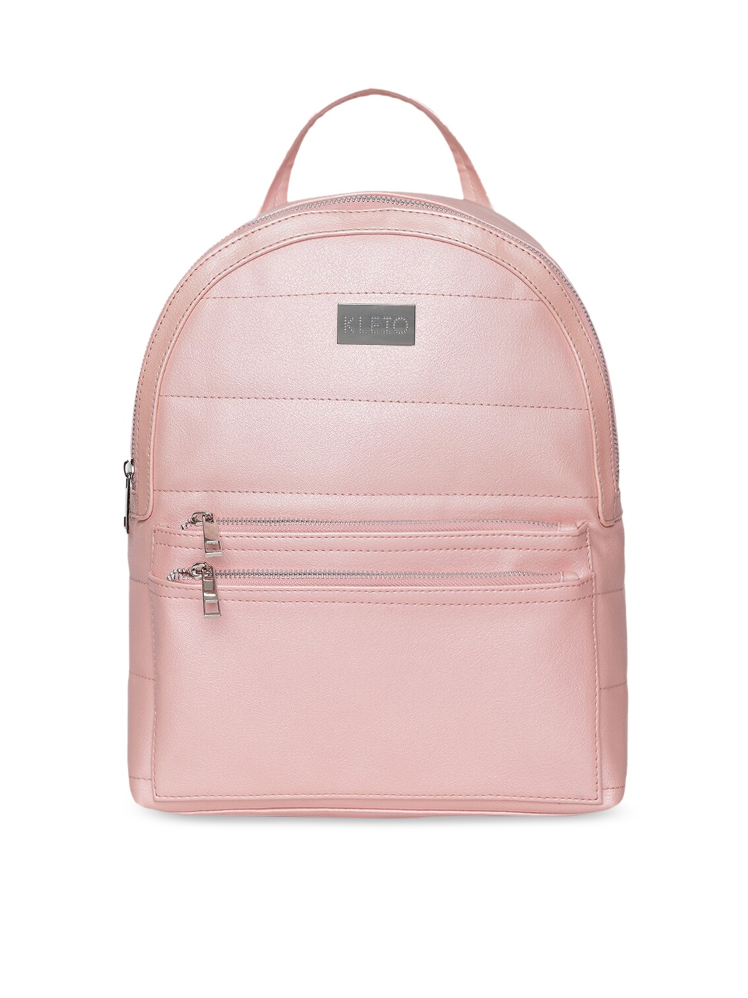 

KLEIO Women Quilted Faux Leather Backpack, Pink
