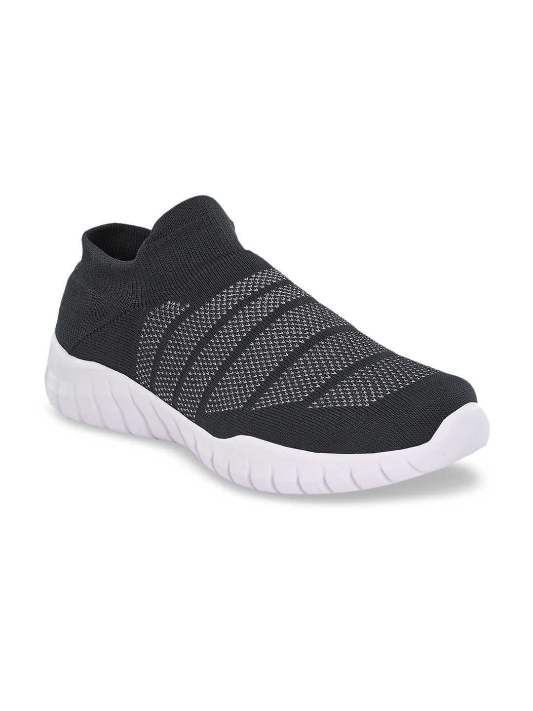 

MENGLER Men Charcoal Grey & Grey Colourblocked Textile Walking Shoes