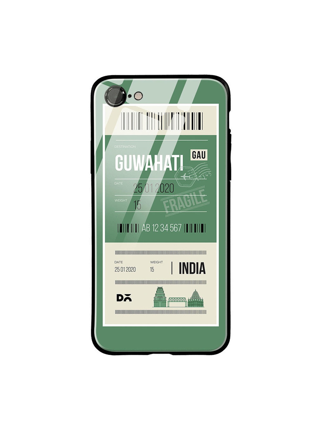 

DailyObjects Green & White Guwahati City Tag iPhone 7 Glass Case