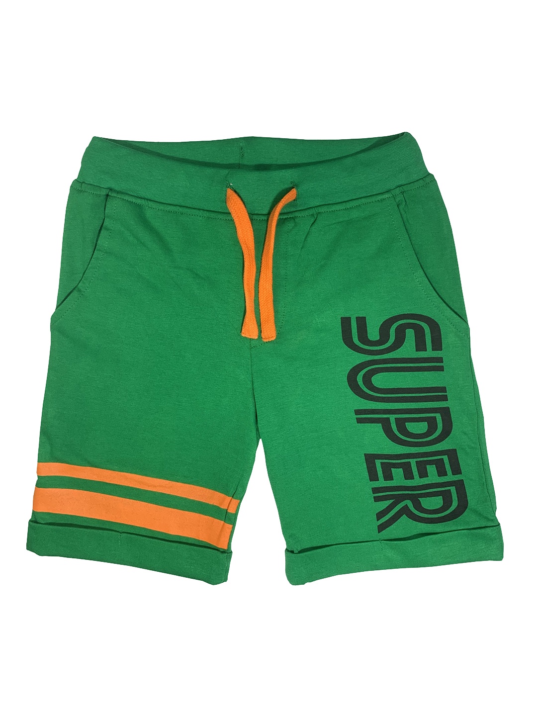 

KiddoPanti Boys Green & Black Printed Regular Shorts