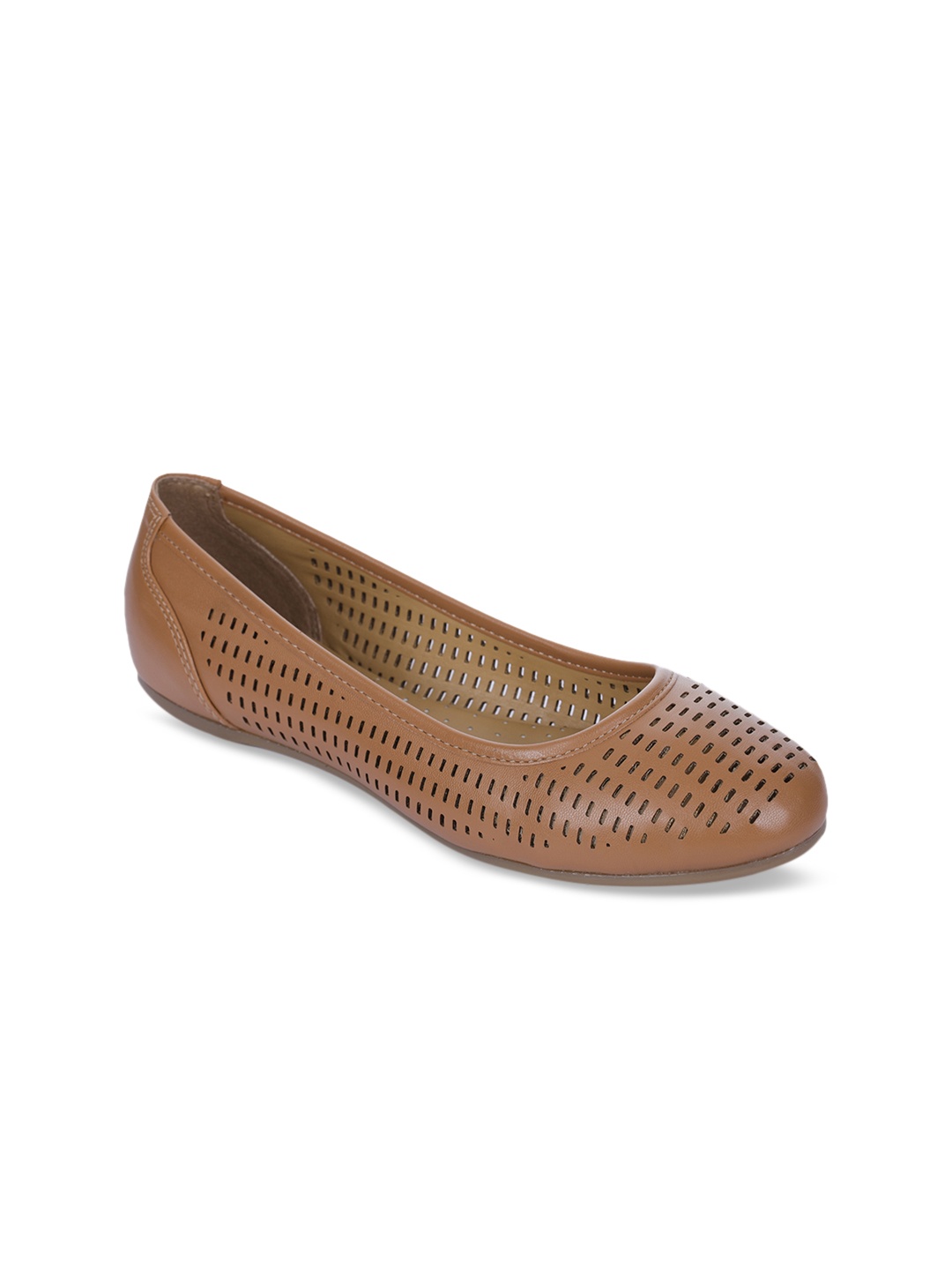 

Liberty Women Tan Brown Perforations Loafers
