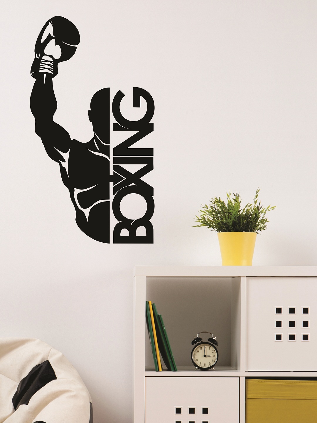WALLSTICK Black Boxing Large Vinyl Wall Sticker
