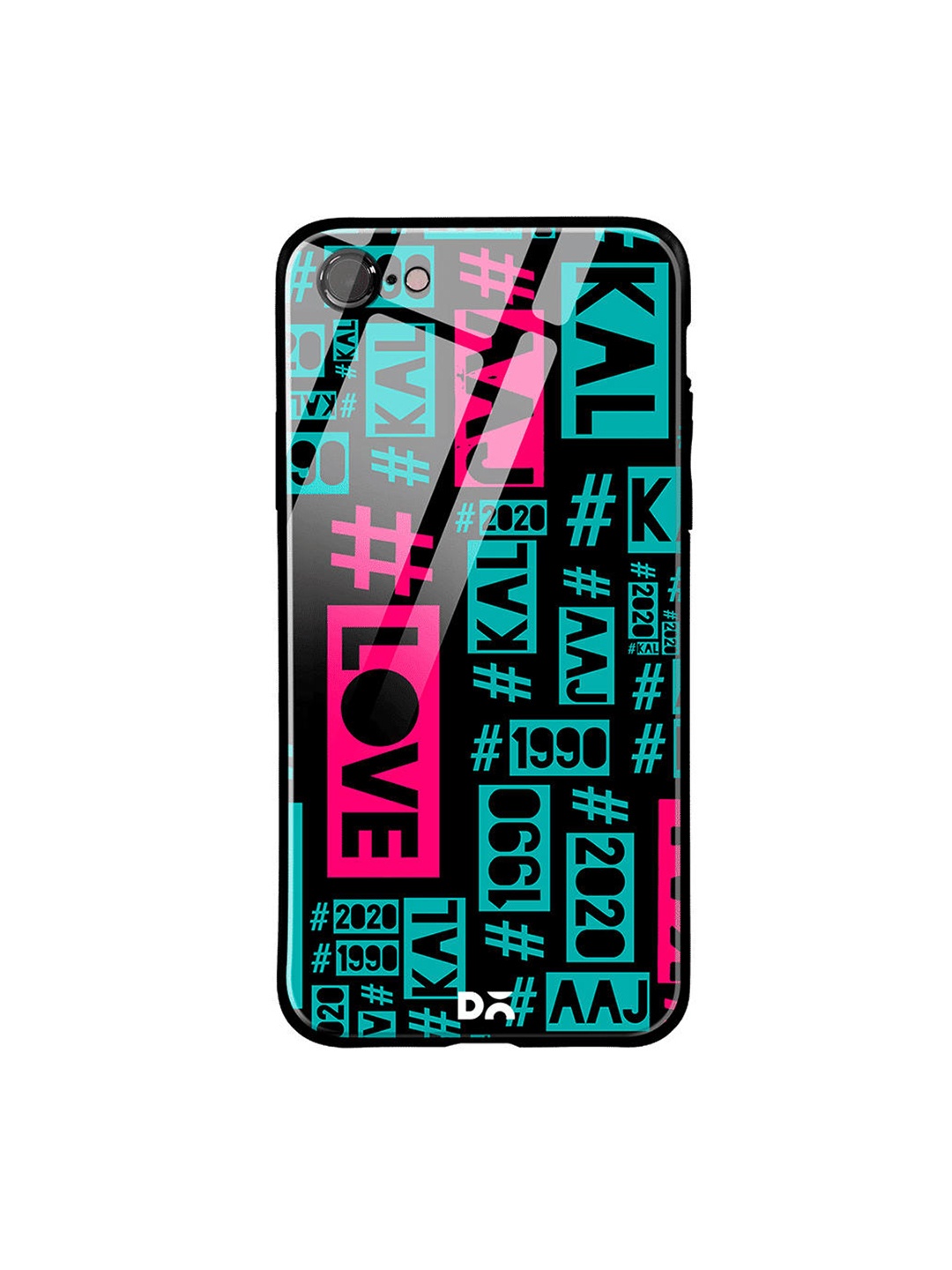 

DailyObjects Black & Blue Love Stories iPhone 8 Glass Case