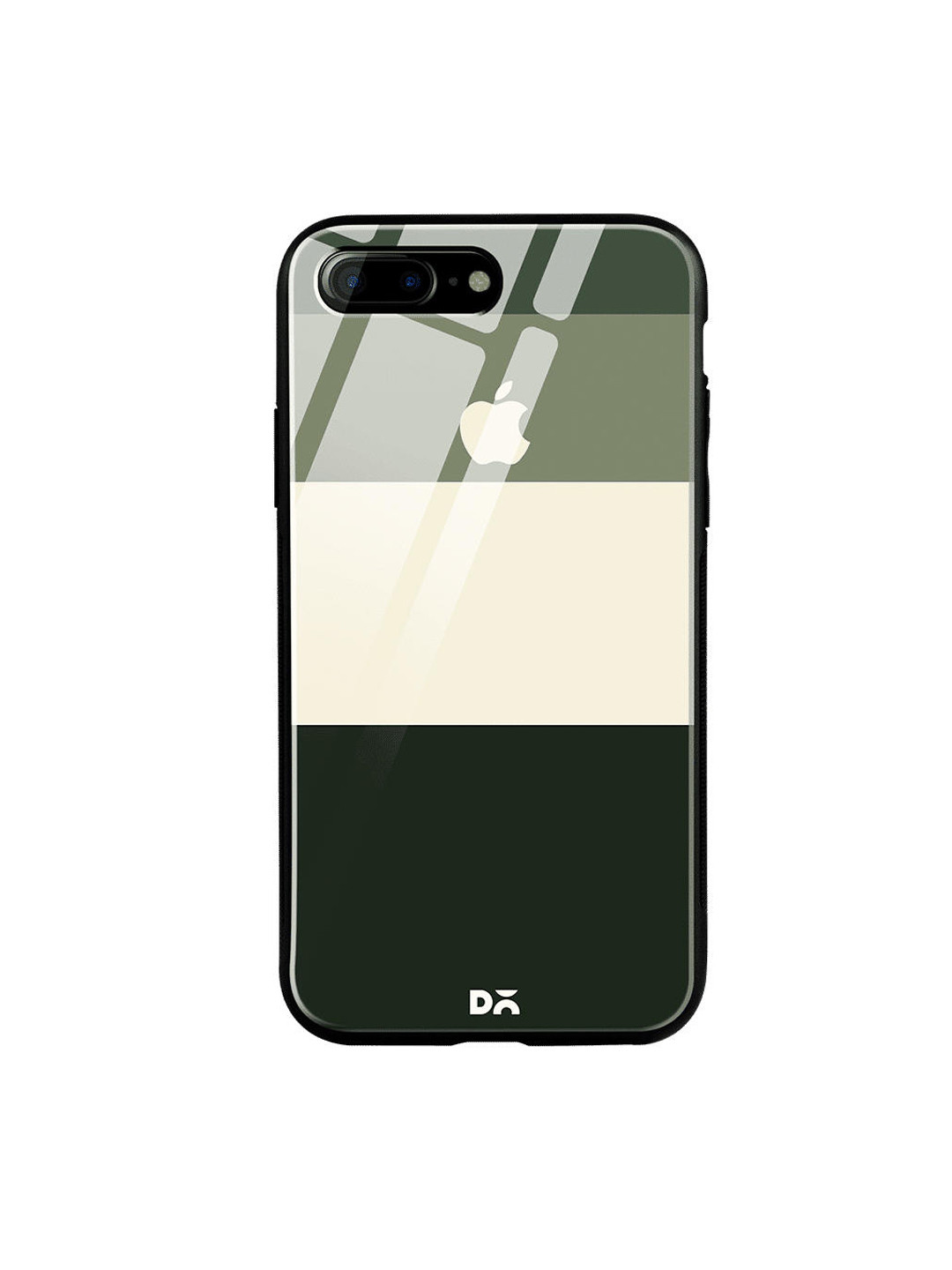 

DailyObjects Green & Cream-Coloured Quad iPhone 8 Plus Glass Case