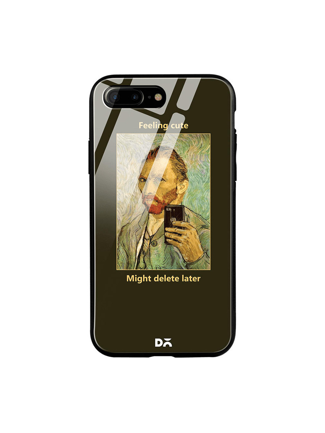 

DailyObjects Black & Yellow Feeling Cute iPhone 8 Plus Glass Case