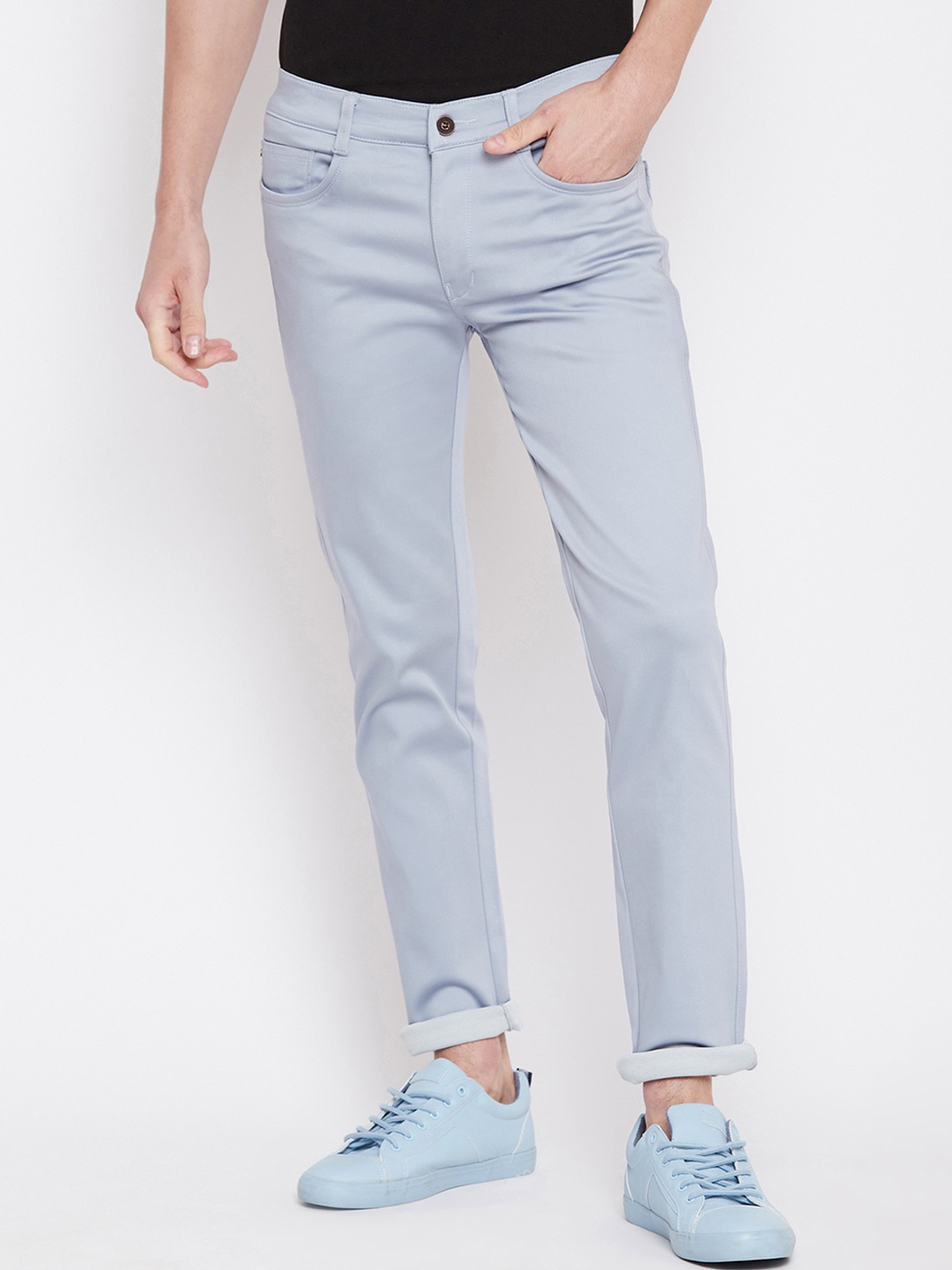 

Nation Polo Club Men Blue Skinny Fit Solid Regular Trousers