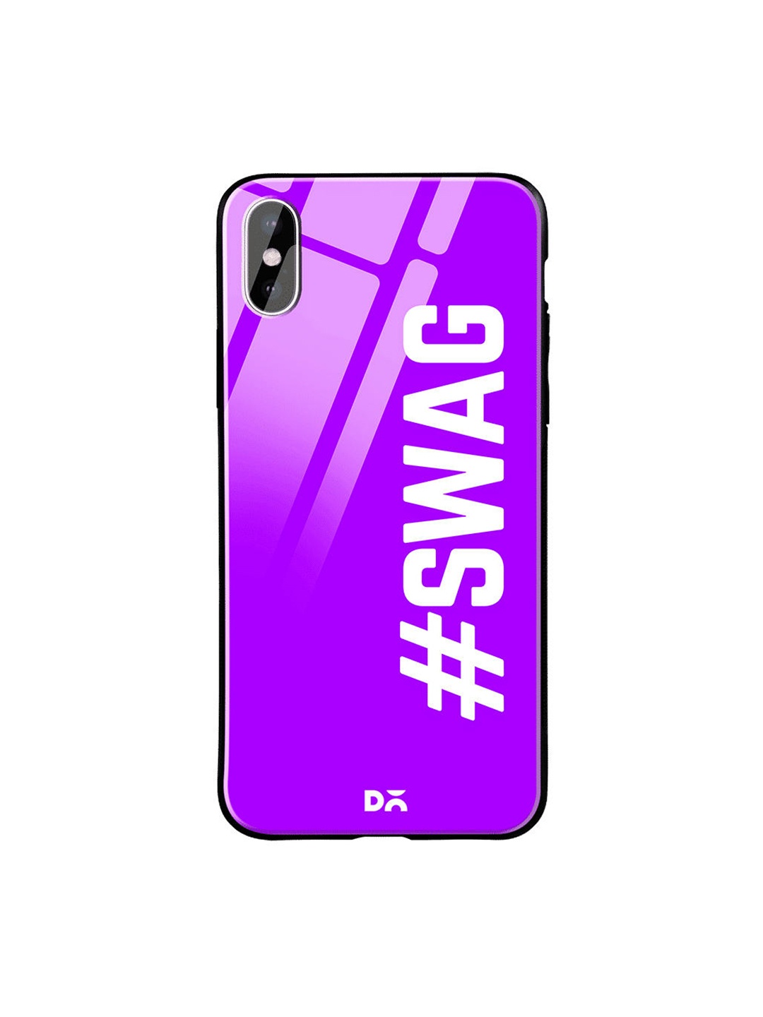 

DailyObjects Purple & White Swag iPhone X Glass Case