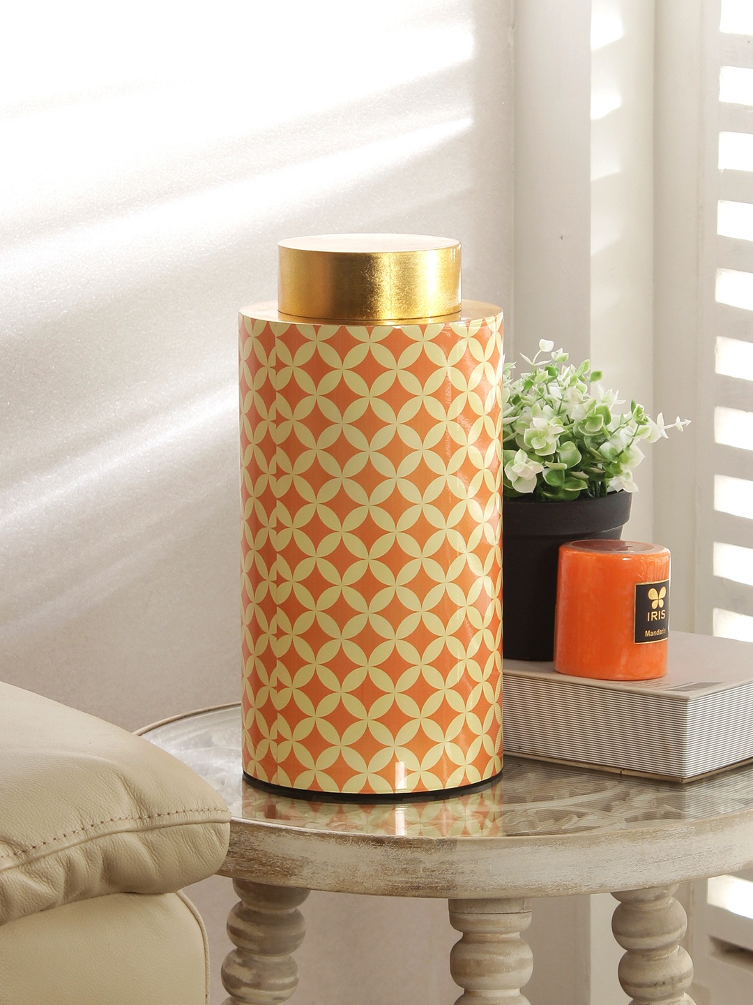 

HomeTown Orange & Gold-Toned Groot Bamboo Accent