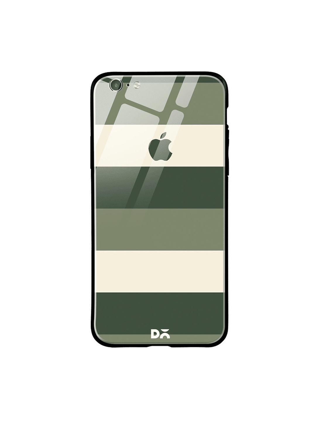 

DailyObjects Green & White Camo Lines iPhone 6S Glass Cover