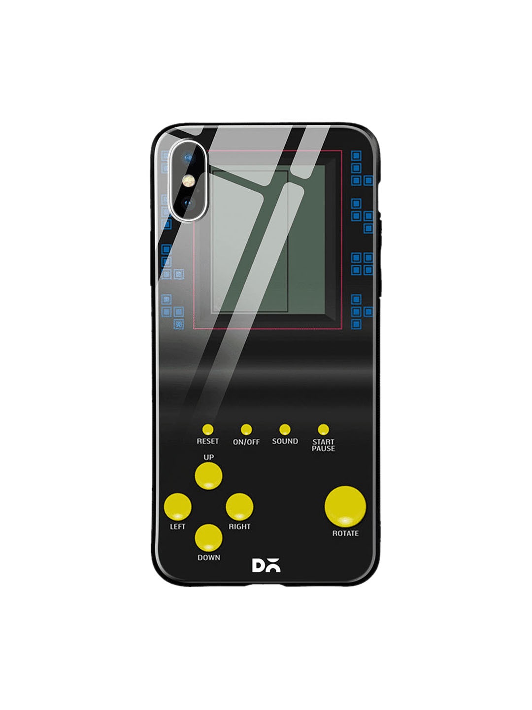 

DailyObjects Black & Yellow Gamer iPhone X Glass Case
